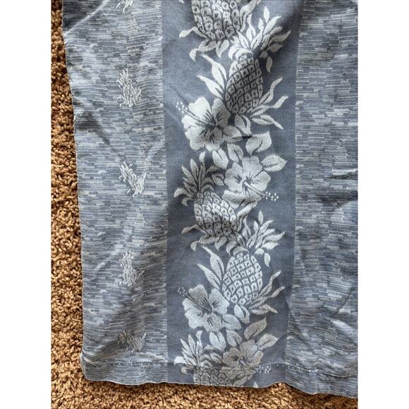 Quiksilver Edition Blue Pineapple Tropical Floral Silk Cotton Hawaiian Shirt XL - Picture 5 of 11